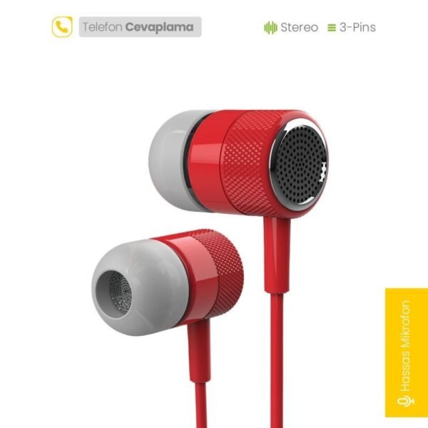Jopus Jopus JO-K56 Melodia Universal 3,5 Mikrofonlu Kulaklik(KIRMIZI)
