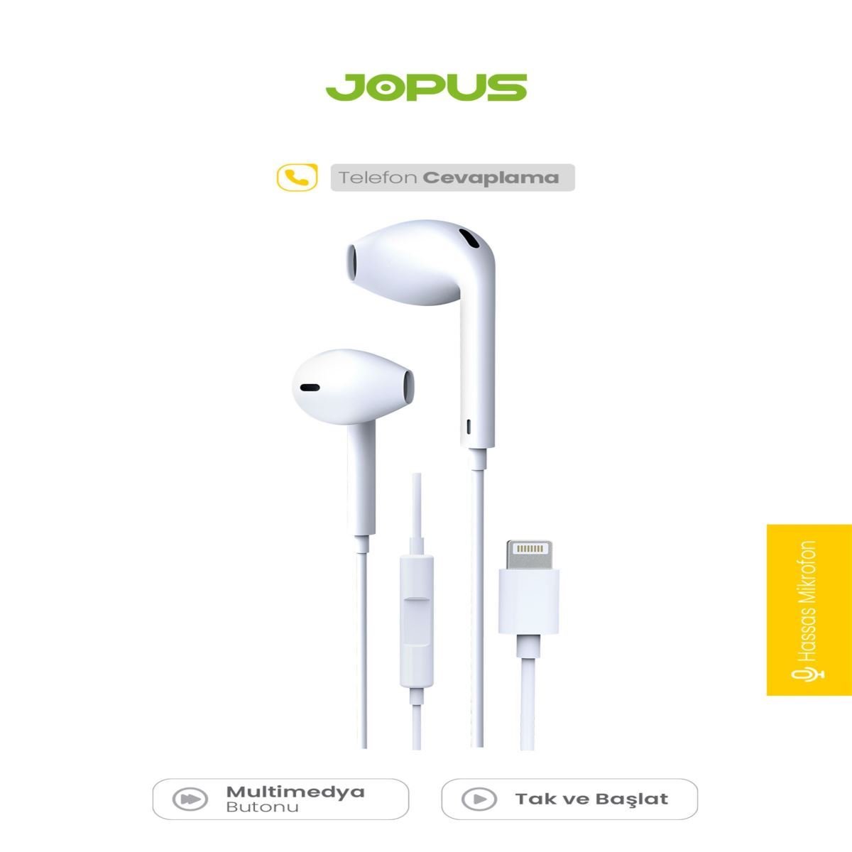 054875_3.jpg Jopus K51 Bond iPhone 8 Bluetooth Modlu Baglanti Mikrofonlu Kulaklik - Görsel 1