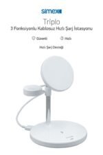 Simex Apple Wireless Dock SPS-05 Triplo 3 lü Sarj Cihazı