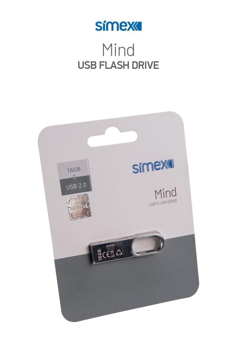 057313_5.jpg Simex SU-108 Mind 2.0 Metal 16GB USB Bellek - Görsel 1