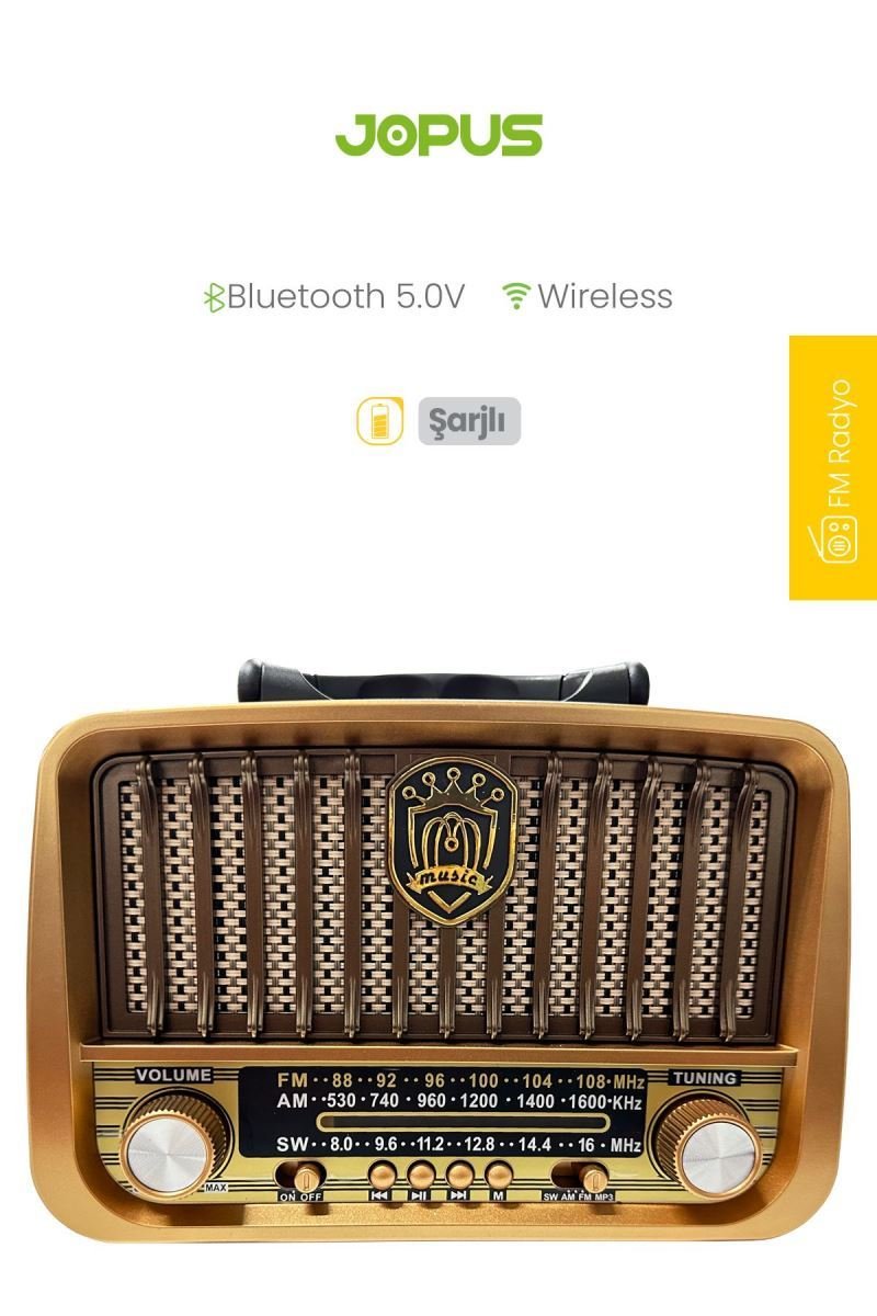 057398_5.jpg Jopus Morrina III Bluetoothlu Radyolu Bluetooth Hoparlör - Görsel 1