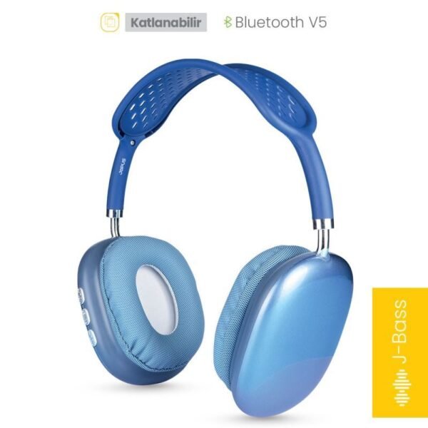Jopus Jopus Acustica Mikrofonlu Bluetooth Kulaklık Mavi Renk