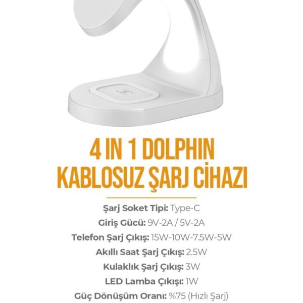 Azeada PD-W9 Wireless Magsafe 4in 1 Sarj Cihazi