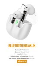 Azeada PD-BT119 TWS Bluetooth Kulaklık Beyaz Renk