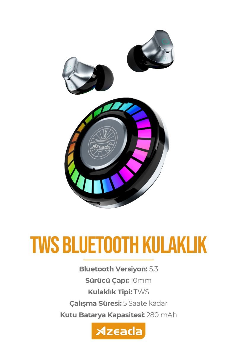 059565_5.jpg Azeada AZ-BT05 TWS Işıklı Oyuncu Bluetooth Kulaklık - Görsel 1