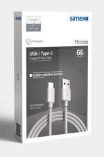 Simex USB to Type-c SPK-10 Monde 1mt 66W Data Kablosu - Görsel 4
