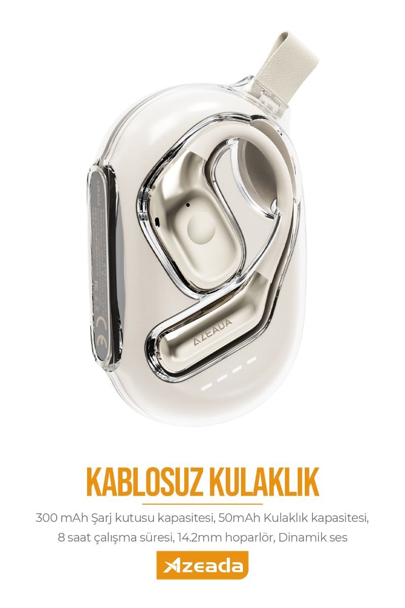 061099_5.jpg Azeada AZ-BT13 TWS Bluetooth Kulaklik Beyaz Renk - Görsel 1