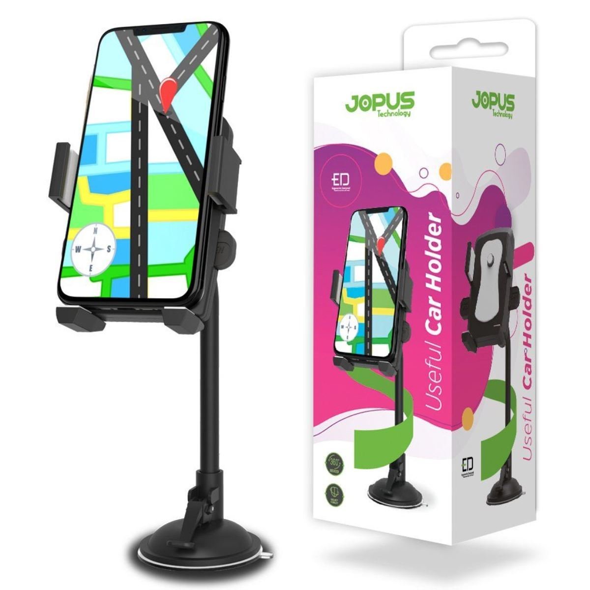 30131_1.jpg Jopus JO-AT101 Vantuzlu Telefon Tutucu - Görsel 1