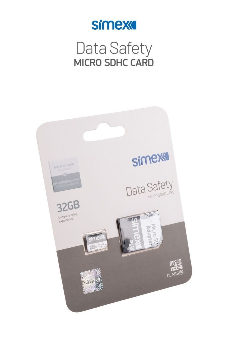 33937_5.jpg Simex SH-101 Data Safety Micro SD 32GB Hafiza Karti - Görsel 1