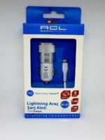 ACL AC-07 Power Classic Series Araç İçi Şarj Aleti Lightning Kablolu Araç İçi Şarj Cihazı